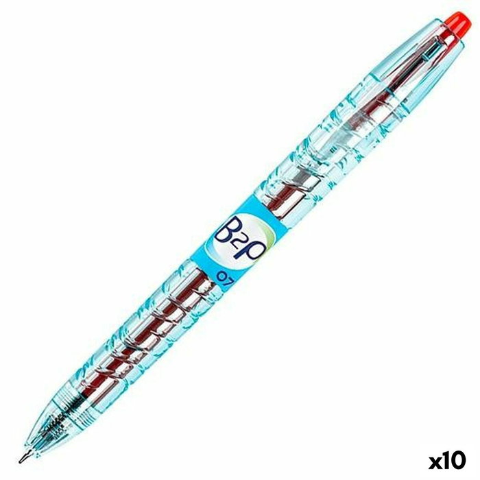 Pilot Begreen B2P Bolígrafo Tinta Gel Retráctil Rojo 0.7 mm (Set de 10)