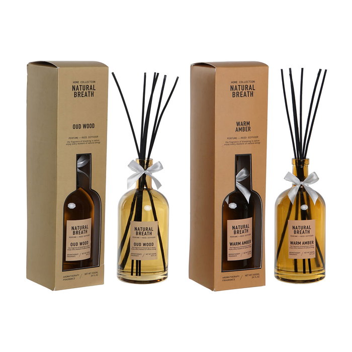 DKD Home Decor Ambientador Mikado Cristal 1L Pack de 2 Surtido Scandi