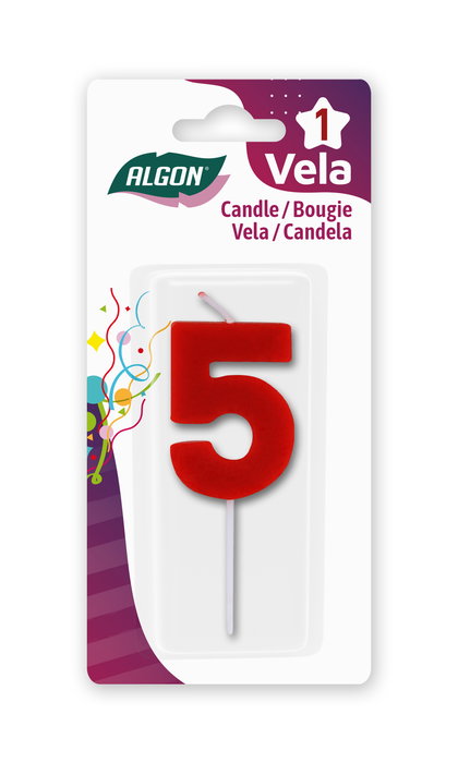 Algon Vela Roja N.5 8.3 cm (36 Unidades)