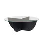 Hanah Home Mesa de Café Negro Madera con Vidrio Templado - 90x90x30 cm