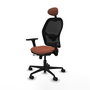 PIQUERAS Y CRESPO Silla de oficina Jorquera con mecanismo Sincro/Traslack Marrón y Negro