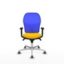 PIQUERAS Y CRESPO Silla de oficina Jorquera Amarillo/Azul