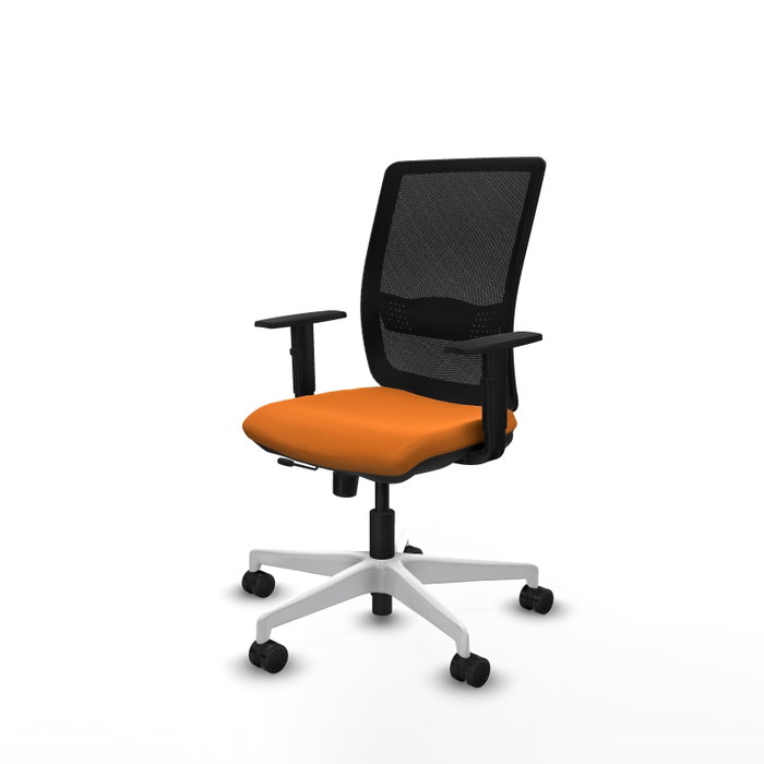 PIQUERAS Y CRESPO Silla de oficina Haches con mecanismo Sincro/Traslack Naranja y Negro