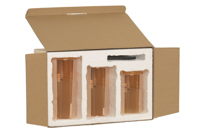 DKD Home Decor Vela Led Glam Dorado 7.5 x 15 x 22 cm Set de 3