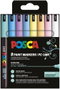 Posca Set de 8 Rotuladores PC-1MR Colores Pastel Punta Extrafina 0,7 mm