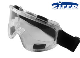 SIFER Gafas de seguridad envolvente integral de policarbonato SKM2101