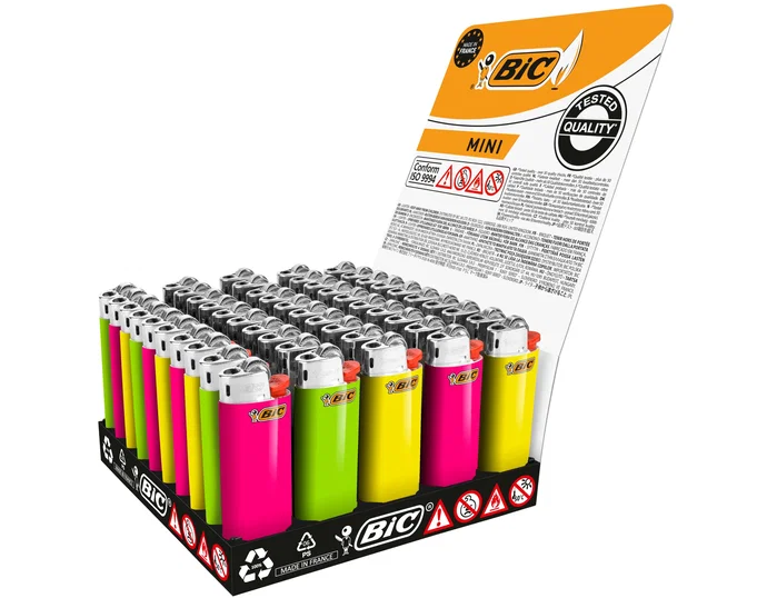 Bic Encendedor Mini j25 Colores Surtidos Expositor 50 uds Bic Encendedor Mini j25 Colores Surtidos Expositor 50 uds