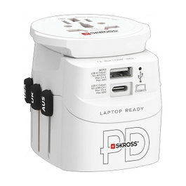 SKROSS Pro Light USB AC45PD World Adaptador Universal Blanco con Cable USB-C