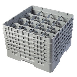 CAMBRO Cesta de lavado 16 compartimentos 6 alturas Gris claro