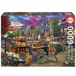 Educa Puzzle Bicicletas en Ámsterdam 1747715940770 6000 Piezas 156 x 107 cm a partir de 15 años