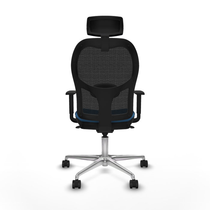 PIQUERAS Y CRESPO Silla de oficina Jorquera con mecanismo Sincro, Azul claro y Negro