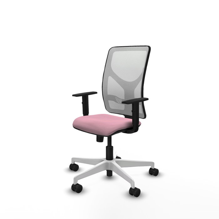 PIQUERAS Y CRESPO Silla de oficina Motilla Rosa y Blanco