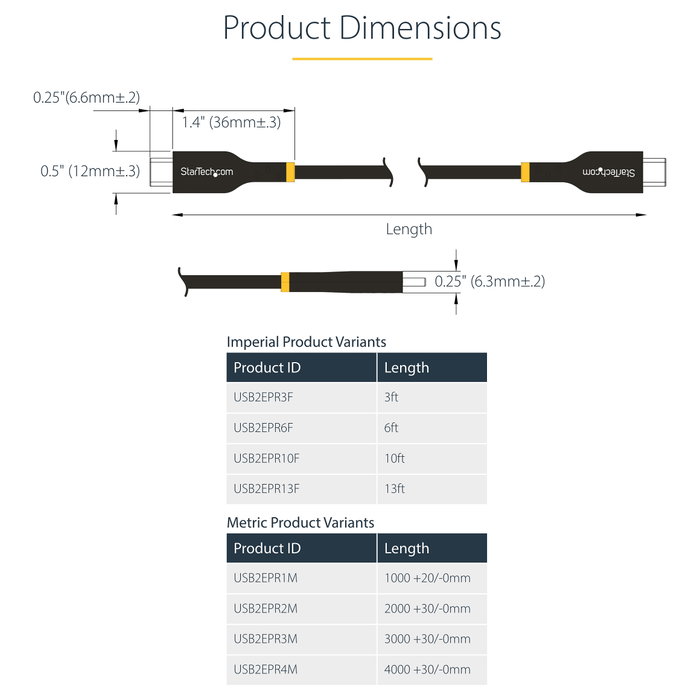 StarTech.com Cable de Carga USB-C 1m 240W PD EPR Negro