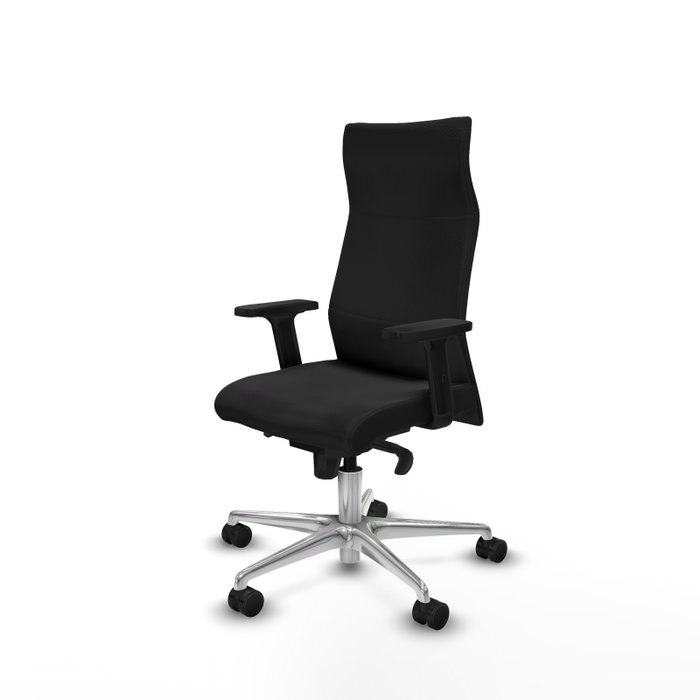 PIQUERAS Y CRESPO Sillón Albacete Negro con Mecanismo Sincro y Base de Aluminio PIQUERAS Y CRESPO Sillón Albacete Negro con Mecanismo Sincro y Base de Aluminio