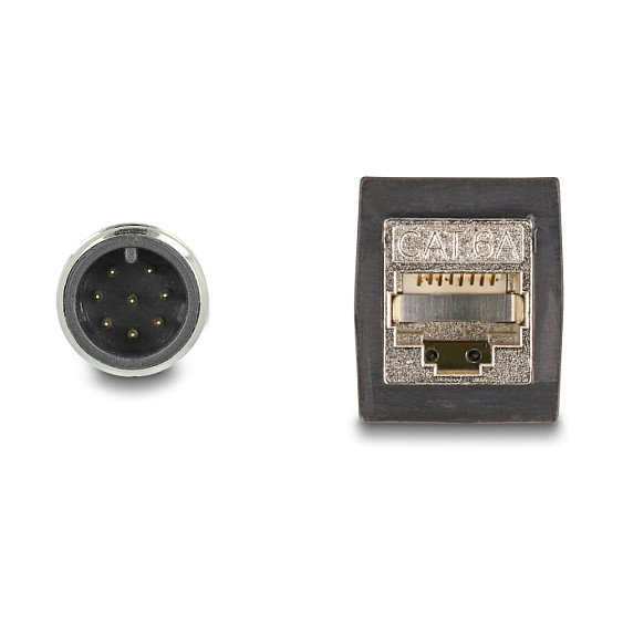 DeLOCK Cable M12 codificado A 8 pin macho a RJ45 hembra PUR (TPU) 0,5 m DeLOCK Cable M12 codificado A 8 pin macho a RJ45 hembra PUR (TPU) 0,5 m