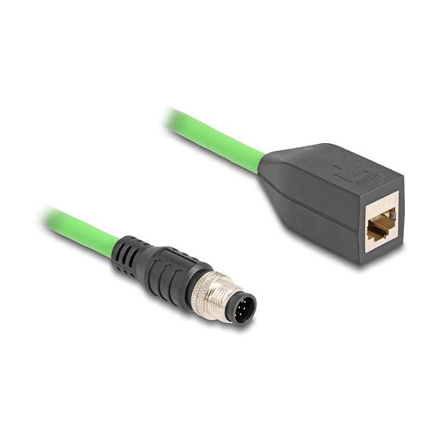 DeLOCK Cable M12 codificado A 8 pin macho a RJ45 hembra PUR (TPU) 0,5 m DeLOCK Cable M12 codificado A 8 pin macho a RJ45 hembra PUR (TPU) 0,5 m
