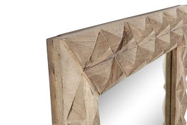 DKD Home Decor Espejo Moderno Natural 183 x 76 cm, Marco 12x12 cm, Cristal y Mango, Dimensiones Foto 55x160 cm