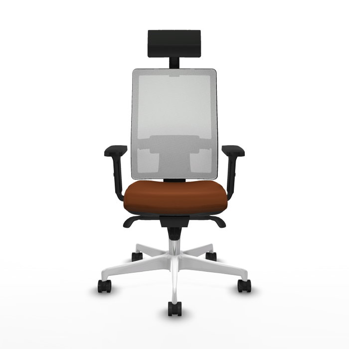PIQUERAS Y CRESPO Silla de oficina Horna con mecanismo Sincro, Marrón y Blanco PIQUERAS Y CRESPO Silla de oficina Horna con mecanismo Sincro, Marrón y Blanco