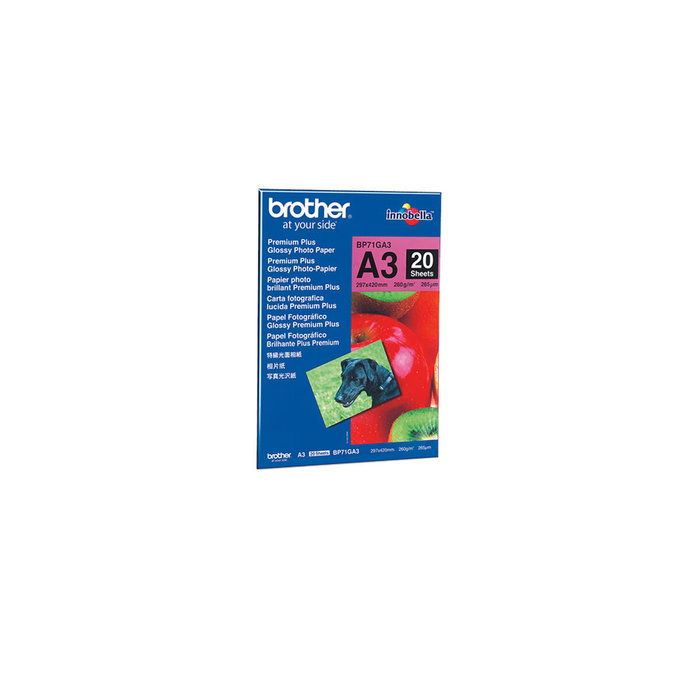 Brother Papel Fotográfico Premium Plus Glossy A3 260g/m² 20 Hojas