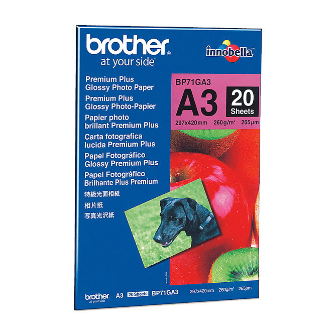 Brother Papel Fotográfico Premium Plus Glossy A3 260g/m² 20 Hojas