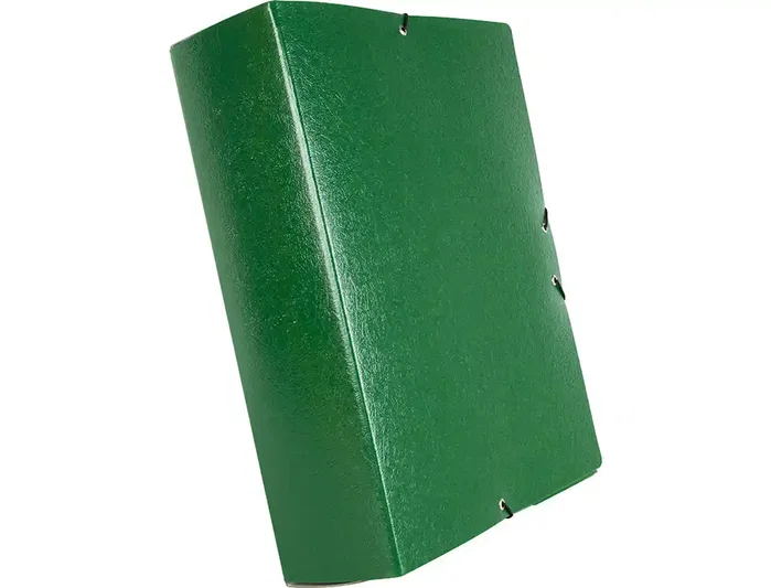 Liderpapel Carpeta proyectos folio lomo 90mm cartón gofrado verde