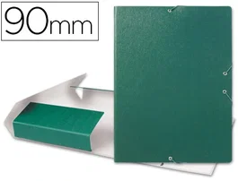Liderpapel Carpeta de proyectos de cartón gofrado verde lomo 90mm