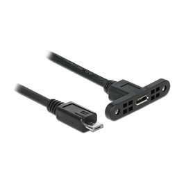 DeLOCK Extensión Cable USB 2.0 de 25cm Micro USB B Macho a Hembra Negro - Ref. 85245