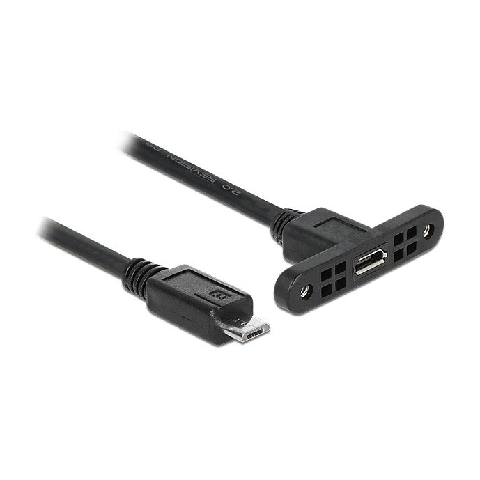 DeLOCK Cable USB 2.0 Micro-B Macho a Micro-B Hembra 25 cm