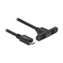 DeLOCK Cable USB 2.0 Micro-B Macho a Micro-B Hembra 25 cm