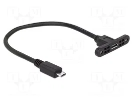 DeLOCK Cable USB 2.0 Micro-B Macho a Micro-B Hembra 25 cm