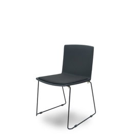 Silla Opti523 tapizada con PVC/Tela color Negro. Sin brazos