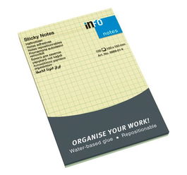 Taco Notas Info Notes 100H 100X150 Amarillo Cuadriculado (Set de 12)