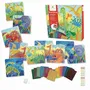 Sycomore Pinturas de Dinosaurios Stick'N Fun - Kit de Mosaico con 1500+ Espumas y Joyas, 5 Soportes para Colgar