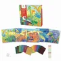 Sycomore Pinturas de Dinosaurios Stick'N Fun - Kit de Mosaico con 1500+ Espumas y Joyas, 5 Soportes para Colgar