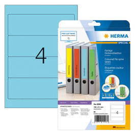 HERMA Etiquetas de identificación para archivadores 61,0 x 192,0 mm azul