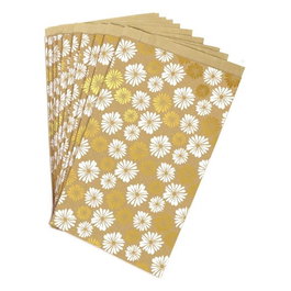 CLAIREFONTAINE Bolsa de regalo de papel kraft decorado con flores, 24x35x6cm, Pack de 50 unidades