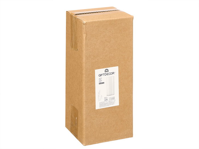 Giftdecor Jarrón Aparente Cilíndrico de Acrílico Transparente, 12 cm de diámetro x 30 cm de alto, Decoración (Set de 12)