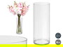 Giftdecor Jarrón Aparente Cilíndrico de Acrílico Transparente, 12 cm de diámetro x 30 cm de alto, Decoración (Set de 12)