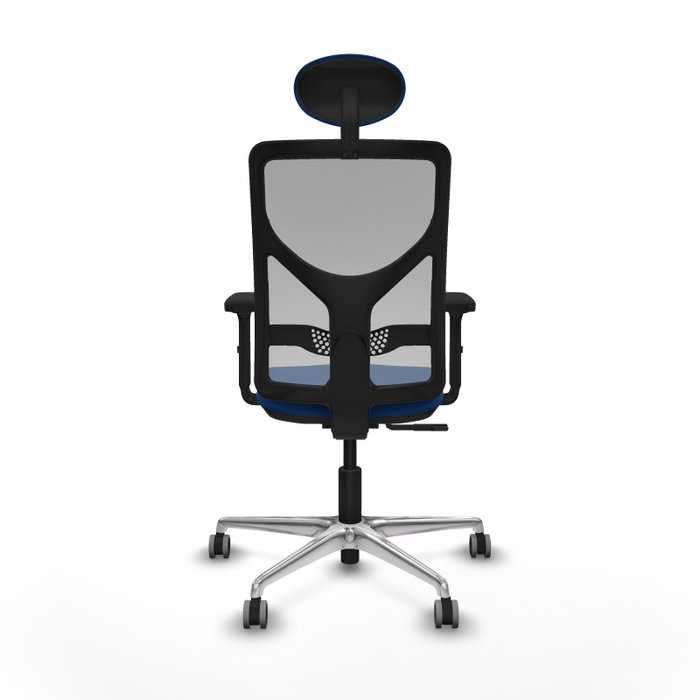 PIQUERAS Y CRESPO Silla de oficina Motilla con mecanismo Sincro, Azul y Gris