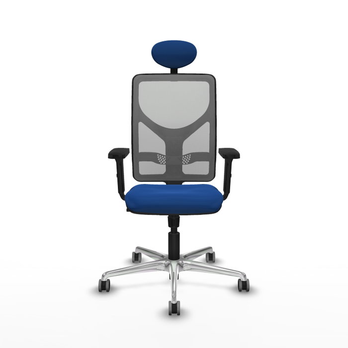 PIQUERAS Y CRESPO Silla de oficina Motilla con mecanismo Sincro, Azul y Gris