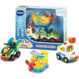 Vtech Tut Tut Bolides Trio Loisirs Box (Avión + Fórmula 1 + Autobús) Juguetes para niños de 1 a 5 años en francés