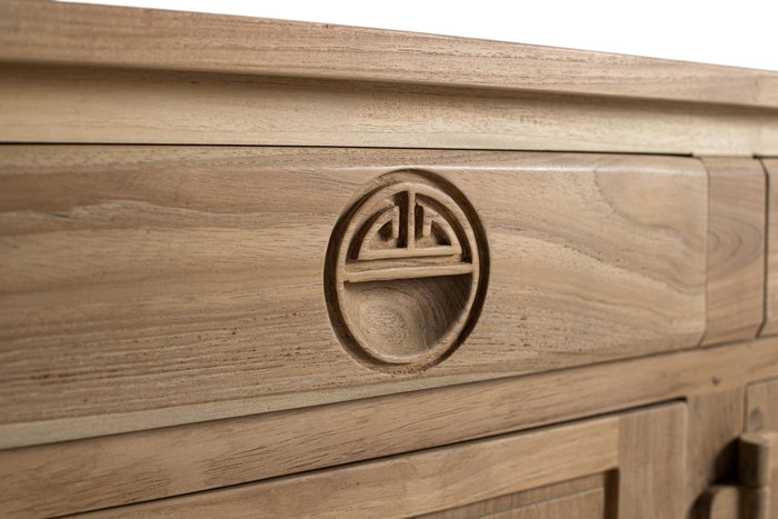 GINER Y COLOMER Mueble TV de madera maciza de teca 170 cm