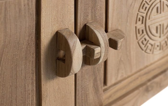 GINER Y COLOMER Mueble TV de madera maciza de teca 170 cm