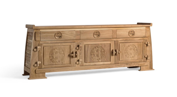 GINER Y COLOMER Mueble TV de madera maciza de teca 170 cm
