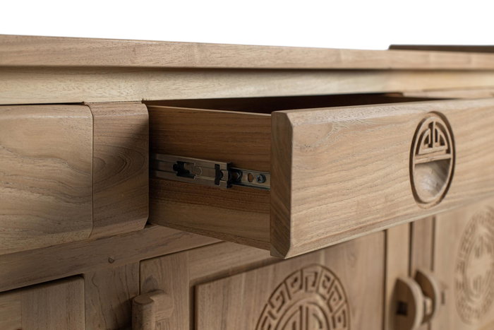 GINER Y COLOMER Mueble TV de madera maciza de teca 170 cm