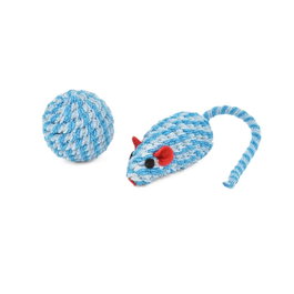 Nayeco Pack Pelota y Ratón con Catnip 4 Unidades