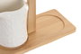 DKD Home Decor Set de 2 Azucareros de Porcelana y Bambú PENGJIA FLOWER 2025
