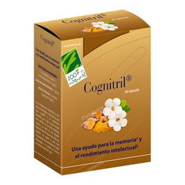Cien Por Cien Natural Cognitril 60Cap. con Bacopa Monnieri, Curcuma y Vitaminas B para Función Cognitiva