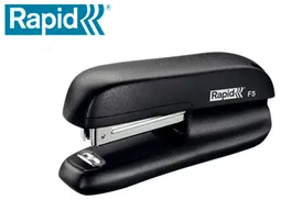 Rapid Grapadora F5 Mini Plástico, Capacidad 10 Hojas, Negra, Portátil y Resistente para Uso Doméstico y Escolar
