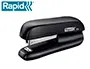 Rapid Grapadora F5 Mini Plástico, Capacidad 10 Hojas, Negra, Portátil y Resistente para Uso Doméstico y Escolar